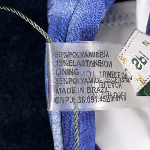 New Small Despi Blue Swim Bottom NWT Abstract Gem Silver Accent Boho Bohemian - Picture 8 of 11